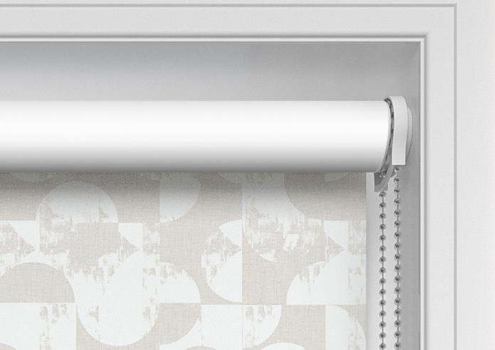 Circular Relief Print, Linen Cream - Twist&Fit Roller Blind - Image 11